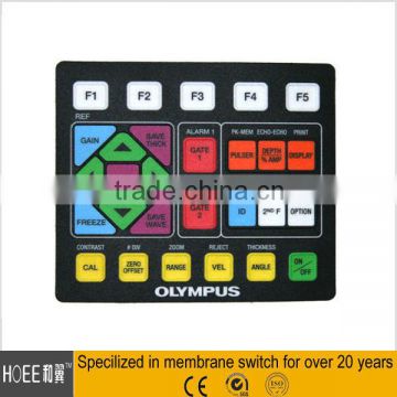 colorful plastic nameplate tactile buttons multi-color graphic overlay