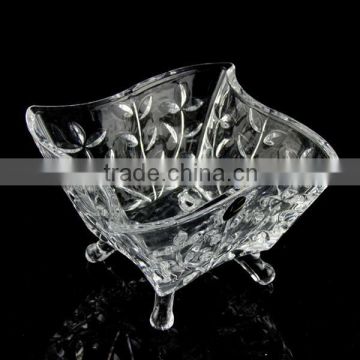 2015 wholesale customize Square Crystal Fruit Plate For Wedding favors &Home Decoration