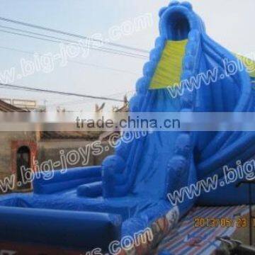 Hot banzai typhoon twist inflatable water slide for sale