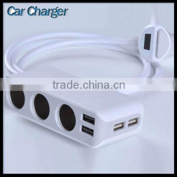 3 Cigarette Lighter High Quality Double Usb Car Charge Charger