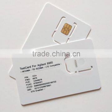 4G/3G Test SIM Card For Agilent 8960 WCDMA /TD-SCDMA/LTE Compatible