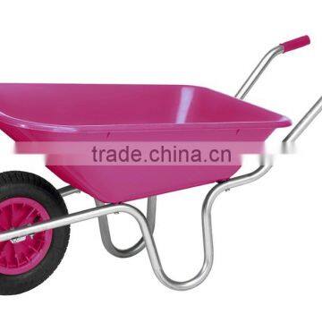 Pink color wheel barrow
