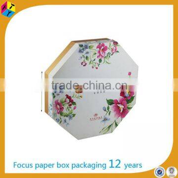 food packaging box design hexagon shape