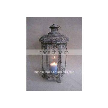 Luckywind antique metal candle lantern in rustic