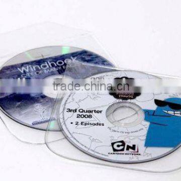 cd dvd printing with clear sleeve
