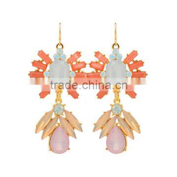 big earrings earrings female zinc alloy candy colored resin