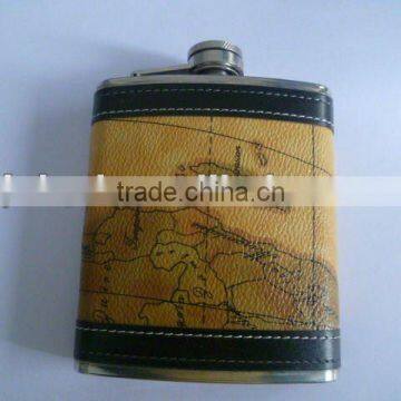 Leather Hip flask with logo