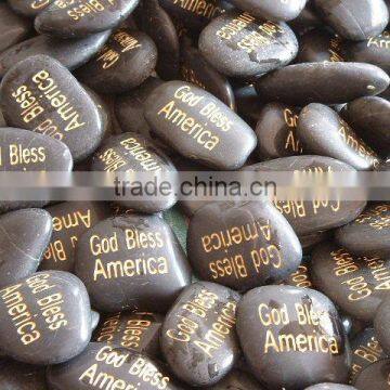 Hot Sale Engraved Natural Cobble Stones for Vases