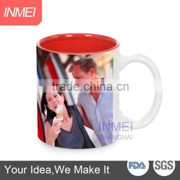2015 hot selling wholesale Small Order advertising customized logo ceramic mugs cup