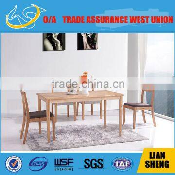 Hot sale oblong solid wood structure dining table