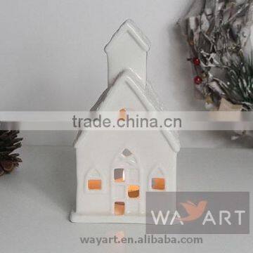 Ceramic Heart House Candle Holder