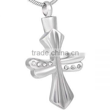 SRP8360 Multi-Color China Wholesale Cremation Jewelry Cross Stainless Steel Cremation Urn Pendant