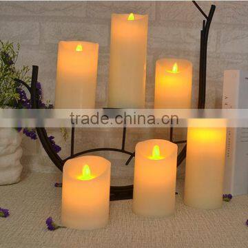 Glossy surface led flameless candle light battery operated flameless wax LED candle