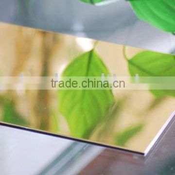 exterior wall decoration material Golden Mirror Aluminium Composite Panel