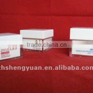 20/30/50g jar container with square shape with white color