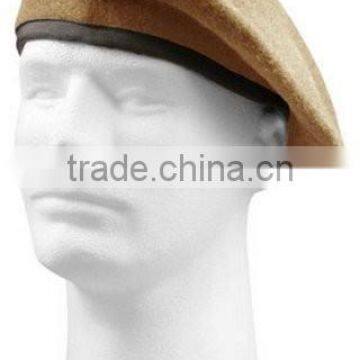 100% Wool Mens military Brown Beret