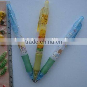 promotional customized cartoon plastic mechanical pencil for school kids