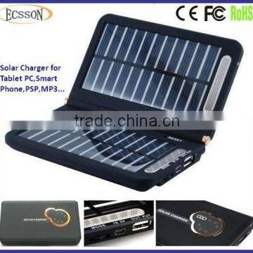 3000mAh Hotsale solar mobile phone charger,solar panel charger with solar charger power bank