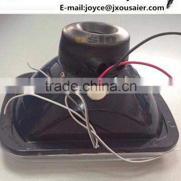 7 Inch Square BMC With Hold Crystal Iron Auto Halogen Semi Sealed Beam Headlight Install H4 Bulb