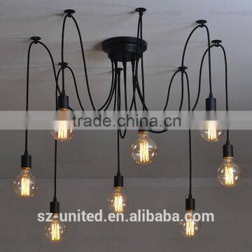 vintage style spider pendant lamp cord set