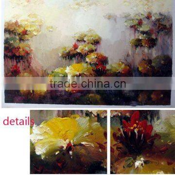 Scenery oil painting lotus