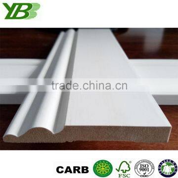 MDF moulding white painted wood baseboard