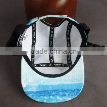 Hot Selling Flat Brim 5-panel Camper Cap With Fixed Belt photo-6