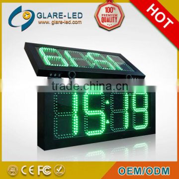 high quality outdoor double sided Led Display For Time Date Temperature