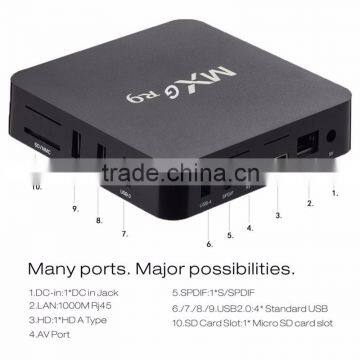 2016 New MXG R9 Android 5.1 tv Box Quad-Core 64bit Rockchip RK3229 4k Ott