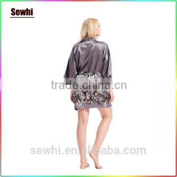 Weddings Bridesmaid Robe Printed Satin Robe photo-5