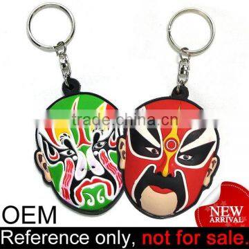 promotional initial bulk cheap soft pvc custom chinese key chains