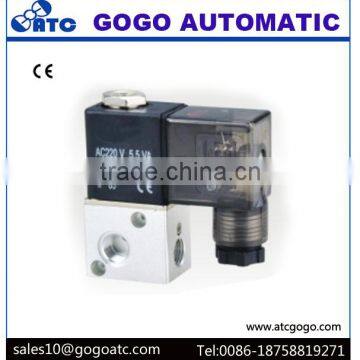 Aluminum air small 3 way solenoid valve 12v