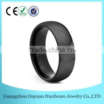 Dome Black Tungsten Ring, Tungsten Carbide Ring, Mens Tungsten Carbide Ring