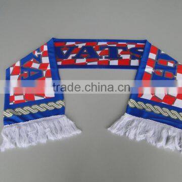 Knitted Polyester Spandex Sports Scarves With Fringe