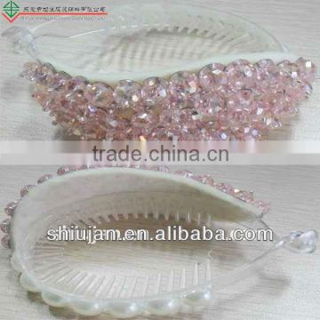 Fashion hair accessories with pink crystals