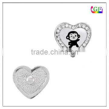 Fashion Ginger Snap Button Snap monkey Charm for Snaps Button