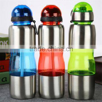 New products 2016 bulk items of Modern Innovation recycle insulated stainless steel +plastic sport water bottle with handle