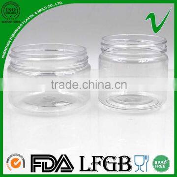 PET 60ml plastic jar clear packaging for cosmetic creams