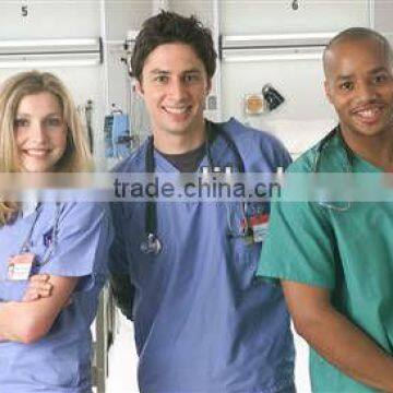 Colorful hospital scrubs uniform