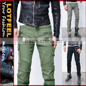 Original Cut Double Zip Cargo Biker Pants (LOTG089)