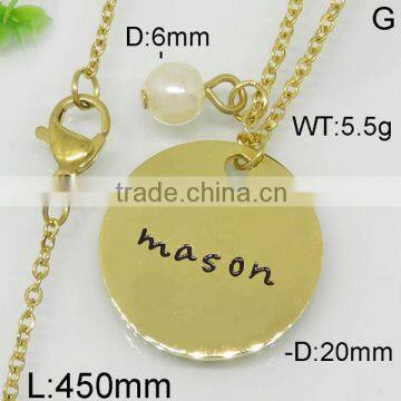 Charming round and pearl indian style gold plating necklace