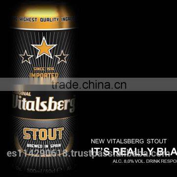 Vitalsberg Stout Black Beer Canned Alc. 8% Vol. 24x50cl