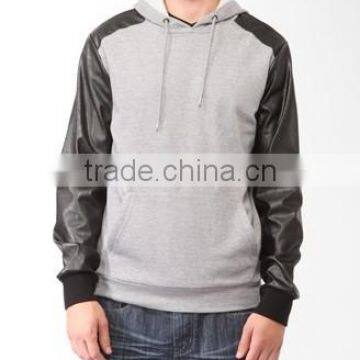 Best Quality Leather Sleeves Hoodies