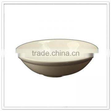 Food Melamine Material Green & White Double Color Two Tone Hotel Plastic Large Bowls photo-3