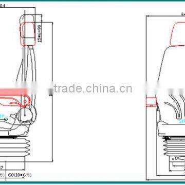 Grammer Seat Fabric Mechanical Suspension Bus Driver Seat(YS18) photo-4