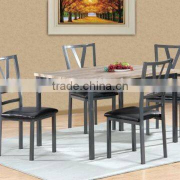 2015 Modern popular metal dining set table