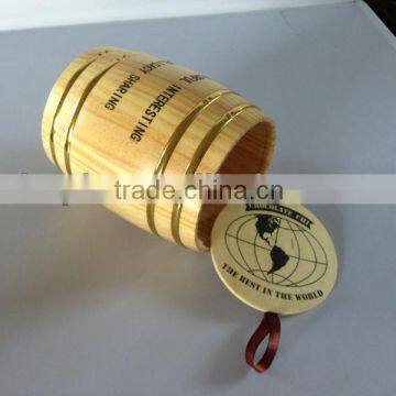 2014 Small wooden barrel with printing for tea or coffee