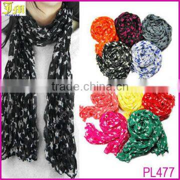 Fashion Women Ladies Soft Long Crinkle Shawl Stars Scarf Stole Cotton