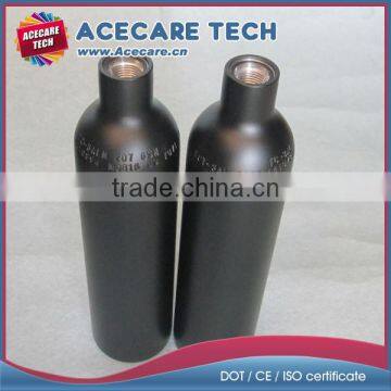 360cc Frosting Surface CO2 Gas Tank, Black Color Paint, Aluminum Gas Cylinder
