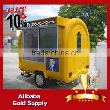 CE approved Street Mobile coffee kitchen Van/Kiosk trailers/hotdog vending cart